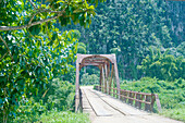 Rustic bridge, Valle de San Carlos, Sierra de Los Organos, Pinar del Rio, Cuba, West Indies, Caribbean, Central America