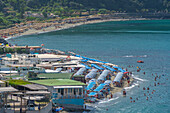 Blick auf den Strand Spiaggia di Citara,Forio,Insel Ischia,Kampanien,Italien,Europa