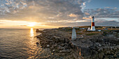 Portland Bill bei Sonnenuntergang,Jurassic Coast,UNESCO-Welterbestätte,Dorset,England,Vereinigtes Königreich,Europa