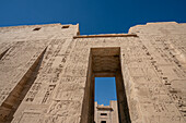 Tempel von Ramses III.,Medinat Habu,UNESCO-Welterbe,Theben,Luxor,Ägypten,Nordafrika,Afrika