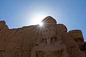 Entrance of Ramses III temple, Temple complex of Karnak, UNESCO World Heritage Site, Thebes, Egypt, North Africa, Africa