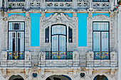 Art Nouveau building facade, Aveiro, Portugal, Europe