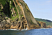 Steilküste an der Kanalmündung von Pasaia,San Sebastian,Golf von Biskaya,Provinz Gipuzkoa,Baskenland,Spanien,Europa