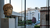 Objects on display at the Acropolis Museum, an archaeological museum located in the historic center of Athens, Greece, Europe