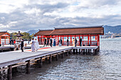 Itsukushima Shinto-Schrein,UNESCO-Weltkulturerbe,auf der Insel Miyajima,Präfektur Hiroshima,Honshu,Japan,Asien