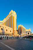 The Venetian Las Vegas Hotel at sunset, Las Vegas Strip, Paradise, Las Vegas Boulevard, Las Vegas, Nevada, United States of America, North America