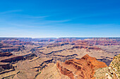 Grand Canyon,von der Hermit Road in der Nähe des Great Mohave Wall Viewpoint,Grand Canyon National Park,UNESCO-Weltnaturerbe,Arizona,Vereinigte Staaten von Amerika,Nordamerika