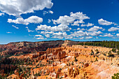 Scenic view of hoodoos and rock formations, Sunrise Point, Bryce Canyon National Park, Utah, United States of America, North America