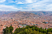 Blick von oben auf die Plaza de Armas,Cusco,UNESCO-Welterbe,Region Cusco,Peru,Südamerika