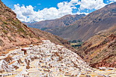 Salt pans of Maras, Salinas de Maras, Cuzco Region, Peru, South America