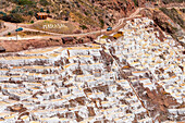 Salt pans of Maras, Salinas de Maras, Cuzco Region, Peru, South America