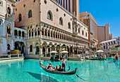 Gondolas at the Venetian Hotel and Casino, opened 1999, Las Vegas, Nevada, United States of America, North America