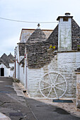 Alberobello iconic old Trullo and Trulli white houses with stone ceilings in conical shape, UNESCO World Heritage Site, Alberobello, Apulia, Italy, Europe