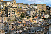 Matera ancient city traditional stone houses in detail, Matera, Basilicata, Italy, Europe