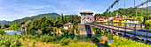 Kettenbrücke,Ponte delle Catene,Fluss Lima,Fornoli,Toskana,Italien,Europa