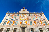 Facade of the Palazzo San Giorgio (Palace of St George), Piazza Caricamento,Genoa, Liguria, Italy, Europe