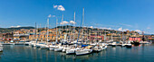 Panoramic view of Marina Porto Antico, Genoa, Liguria, Italy, Europe