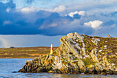 Views of the area just outside of Stanley, the capital and only true city, with a cathedral, in the Falkland Islands, South America