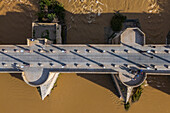 Luftaufnahme der Steinernen Brücke (Puente de Piedra),Zaragoza,Spanien