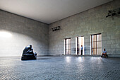 Berlin, Germany, July 29 2009, A poignant statue of a mother with her deceased son stands in the Neue Wache, symbolizing grief and remembrance in Berlin.