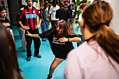 Young dancers meet and share in the context of the MAF Battle event, urban and street dance event in Zaragoza, Spain