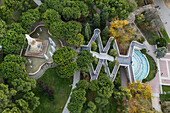 Aerial view of Jose Antonio Labordeta park in Zaragoza