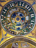 A gold mosaic of the Creation story on the south cupola, west narthex of St. Mark's Basilica, Venice, Italy. Circa 1215-1235 A.D.