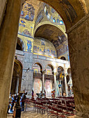 Interior detail of St. Mark's Basilica in Venice, Italy.