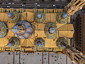 Luftaufnahme des Daches der Kathedralen-Basilika Nuestra Señora del Pilar,Zaragoza,Spanien