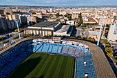 Luftaufnahme des Stadions La Romareda,das derzeit renoviert wird,Zaragoza,Spanien