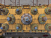 Luftaufnahme des Daches der Kathedralen-Basilika Nuestra Señora del Pilar,Zaragoza,Spanien