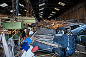 Interior of a factory. Effects of the DANA floods of October 29, 2024, in 19 Alicante street, Sedavi, Comunidad de Valencia, Spain