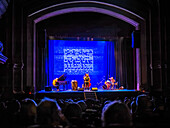 Granada, Spain, Nov 1st 2024, The jazz musician performs live with his band at Isabel la Catolica Theater during the Granada Jazz Festival captivating the audience with soulful music and vibrant stage presence.