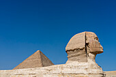 The Great Sphinx at the Great Pyramid complex, Giza, Egypt.