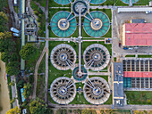 Luftaufnahme der Wasseraufbereitungsanlage Casablanca in Zaragoza,Spanien