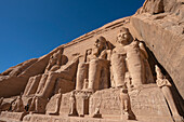 Colossal statues of King Ramses II, Abu Simbel, Egypt.