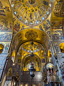 Interior detail of the north transept of St. Mark's Basilica in Venice, Italy.