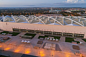 Aerial view of Zaragoza–Delicias railway and central bus station