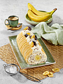 Banana roll with chocolate chips
