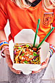 Vegetable noodles with soya sauce
