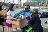 Free food donation in low-income neighbourhood