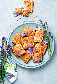 Lavender scones with apricots