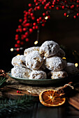 Quark stollen confectionery with marzipan