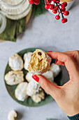 Quark stollen confectionery with marzipan