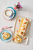 Carrot sponge roll