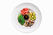 Unagi-Reisschale mit Aal, Avocado und Seetang