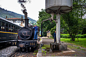 Azpeitia old steam train car in the Basque Railway Museum one of the most important of its kind in Europe. Railway history of Euskadi in Azpeitia, Gipuzkoa, Euskadi, Basque country, Spain.