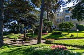 Gardens of the Hotel San Michele, a 4-star luxury hotel in Anacapri on the island of Capri, Italy.