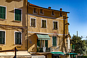 Colorful traditional architecture in old town Monterosso al Mare, Cinque Terre, Italy.