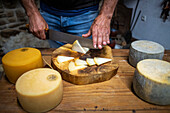 Idiazábal cheese productor in Ondarre, Goierri, Basque Highlands Basque Country, Euskadi Spain.